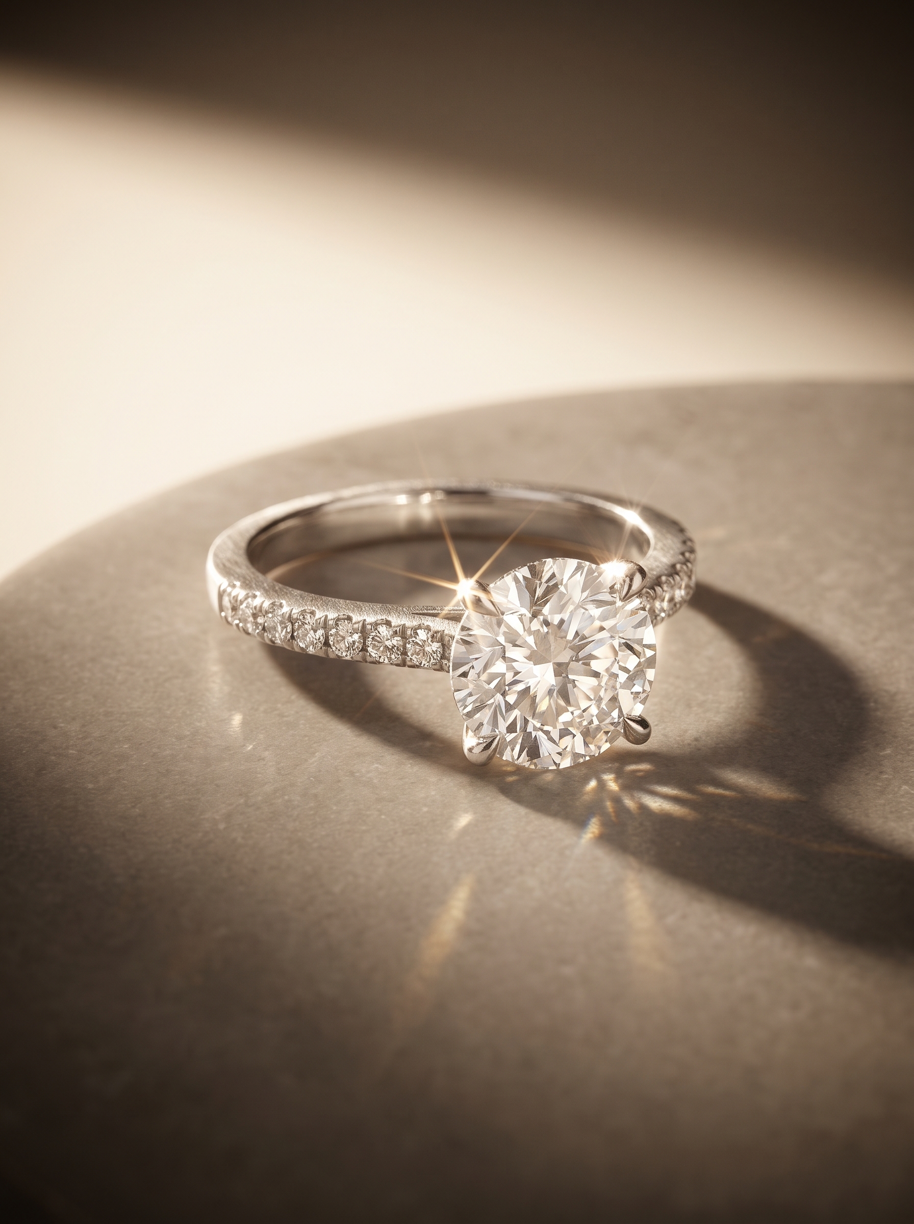 L'Assoluta — pavé diamond ring in white gold